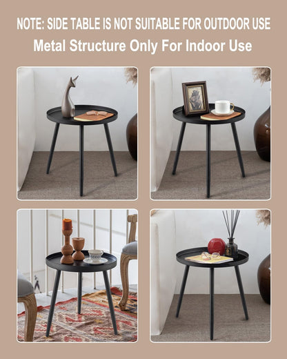 Side Table 3 Legs: Sturdy - Easy Assembly for Apartment Living Room